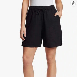 Women’s GLORIA VANDERBILT LINEN SHORTS BLACK SIZE‎ LG